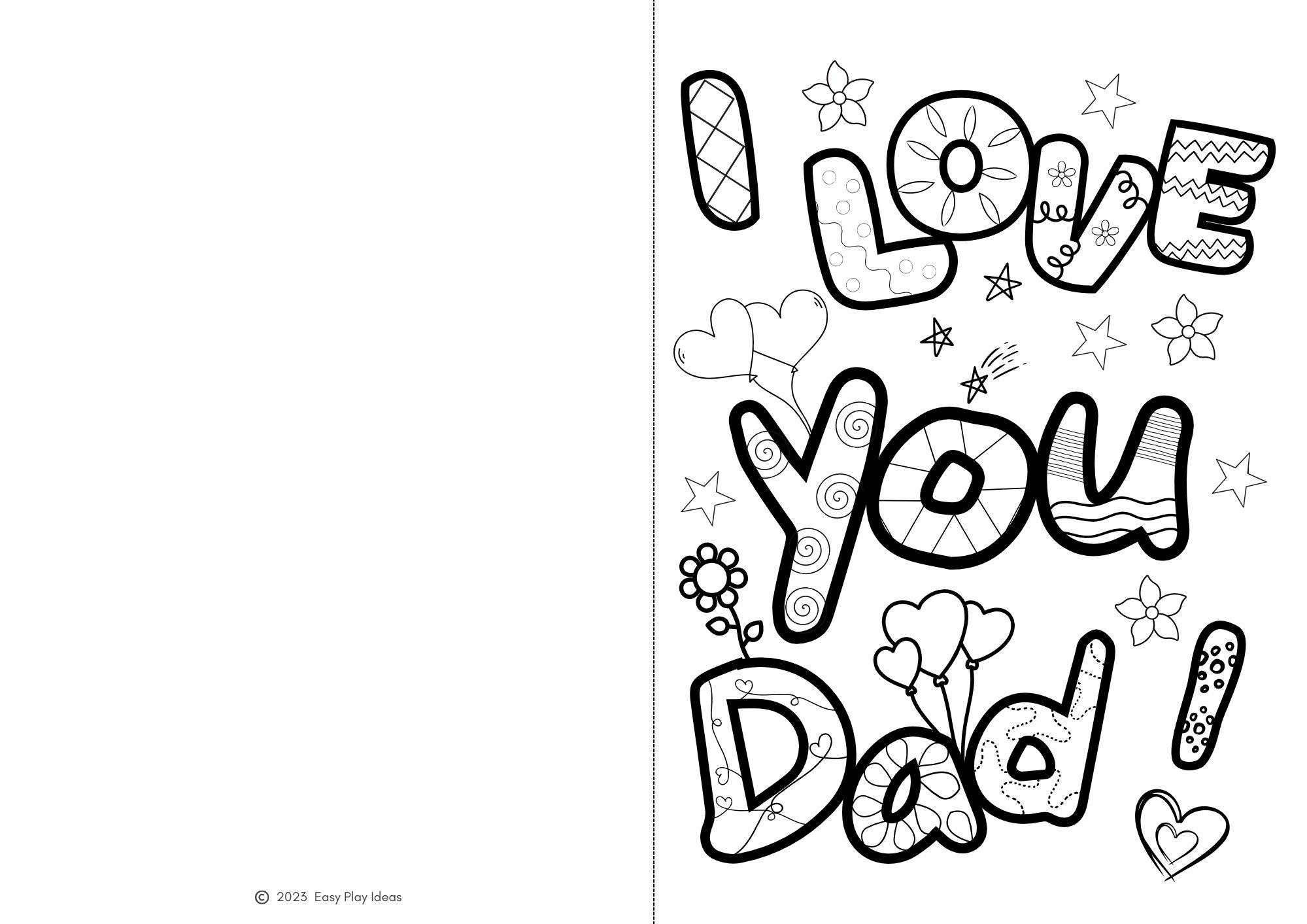 Father s Day Cards Colouring Easy Play Ideas For Kids