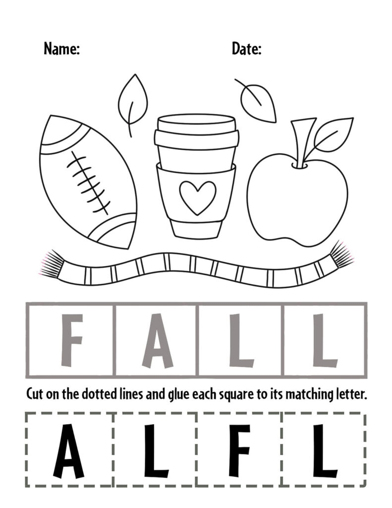 Preschool Fall Worksheets