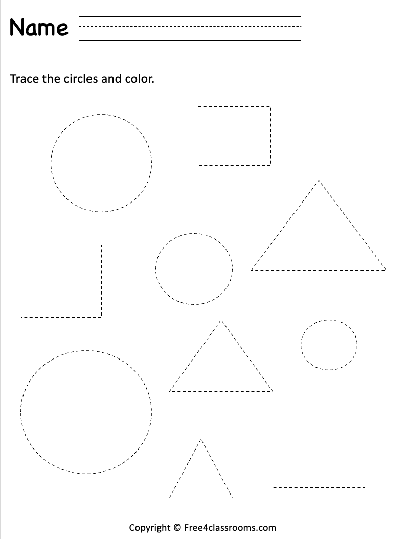 preschool shape worksheets