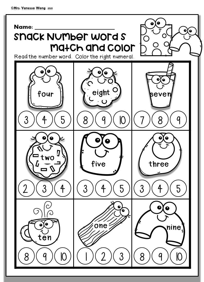 preschool math worksheets
