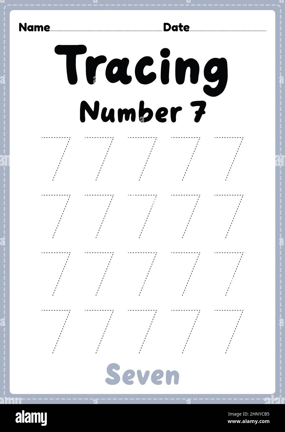 preschool number 7 worksheets