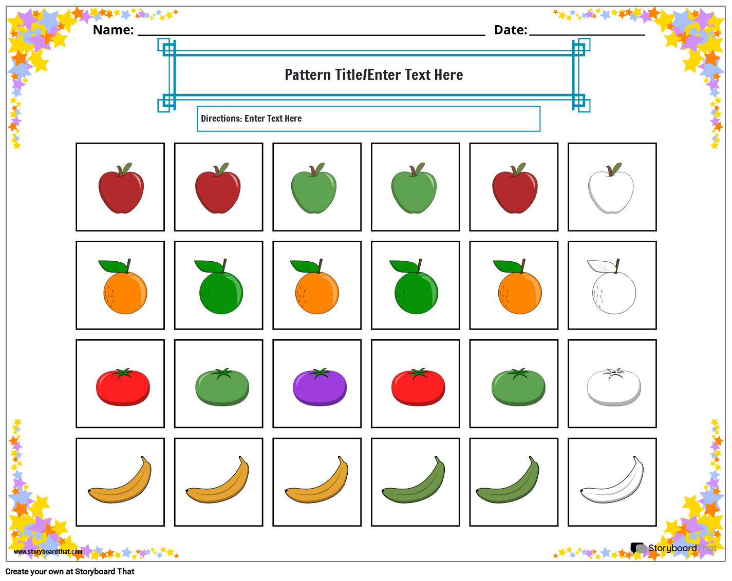 preschool pattern worksheets