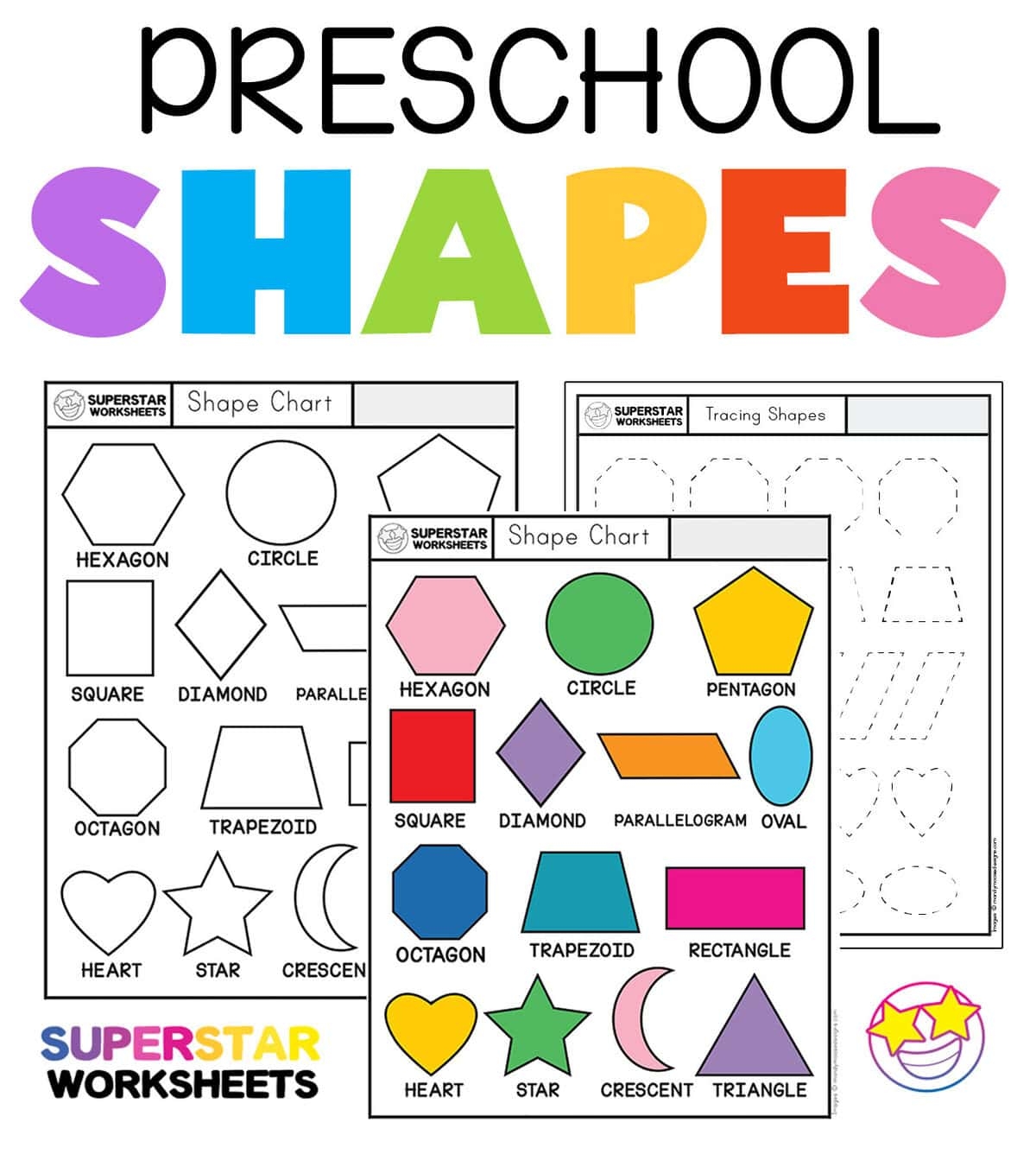 shapes worksheet for preschool