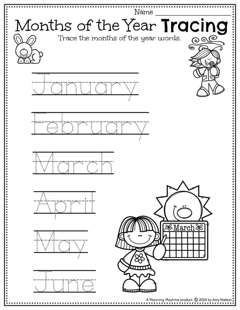 tracing worksheets for preschool