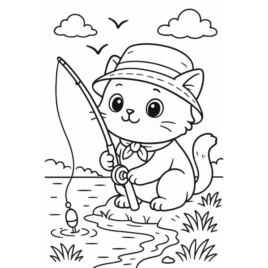 cat coloring sheets printable