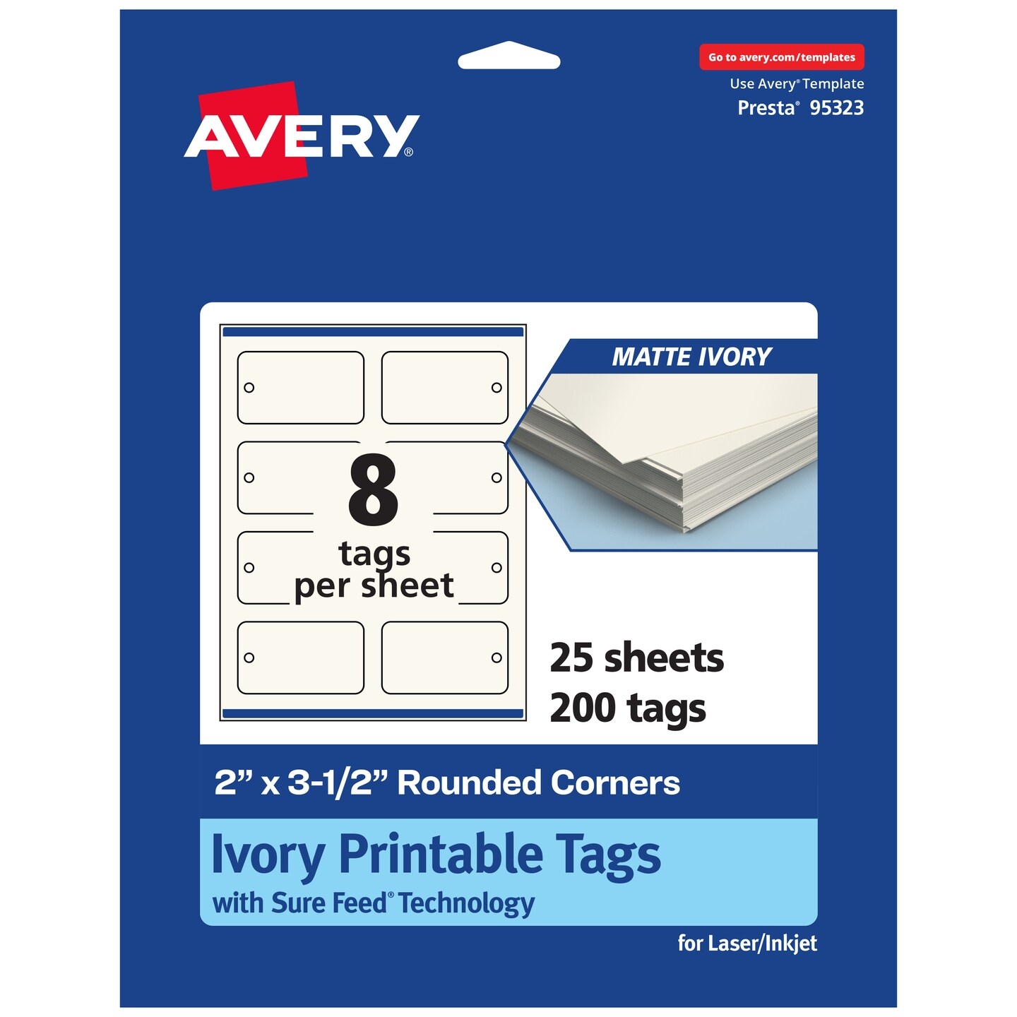 2 X 3 1 2 Rectangle Rounded Corners Matte Ivory Printable Tags Michaels