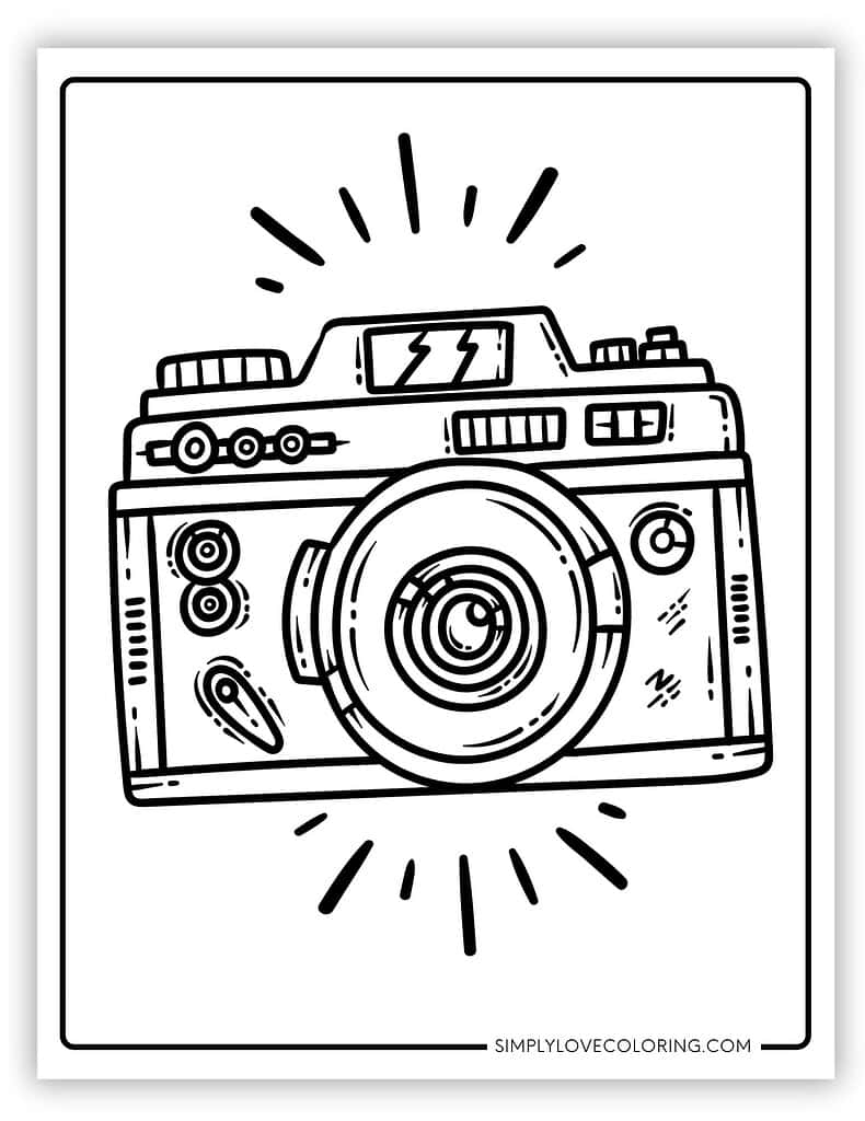 28 Camera Coloring Pages Free PDF Printables Simply Love Coloring