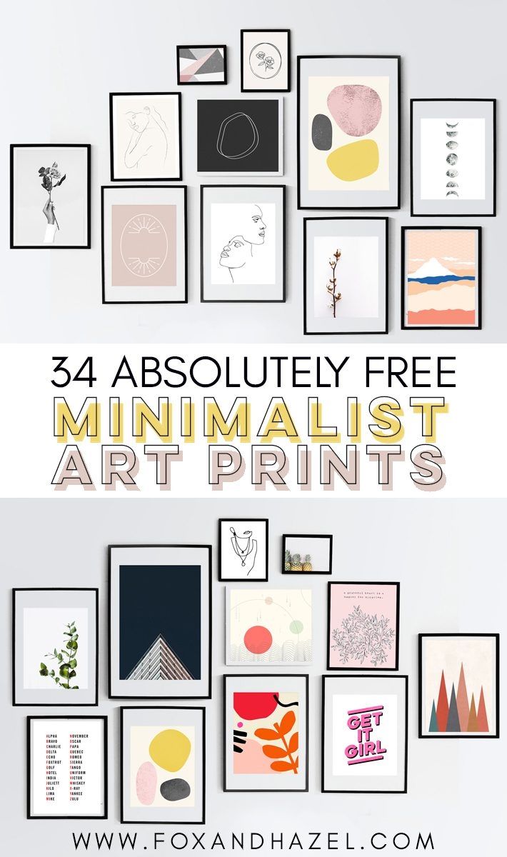 34 Absolutely Totally Free Minimalist Art Prints Fox Hazel