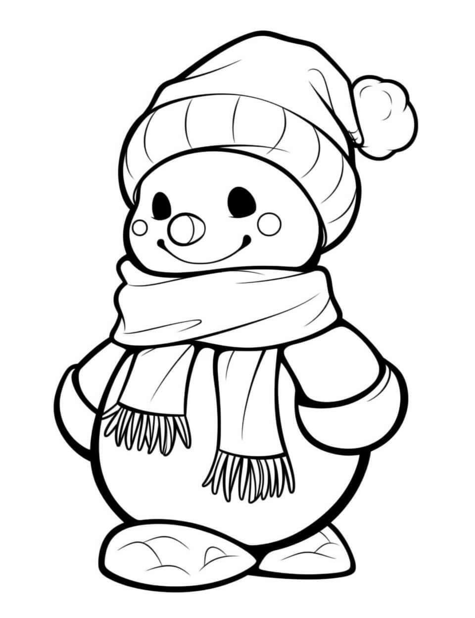 free printable snowman coloring sheet
