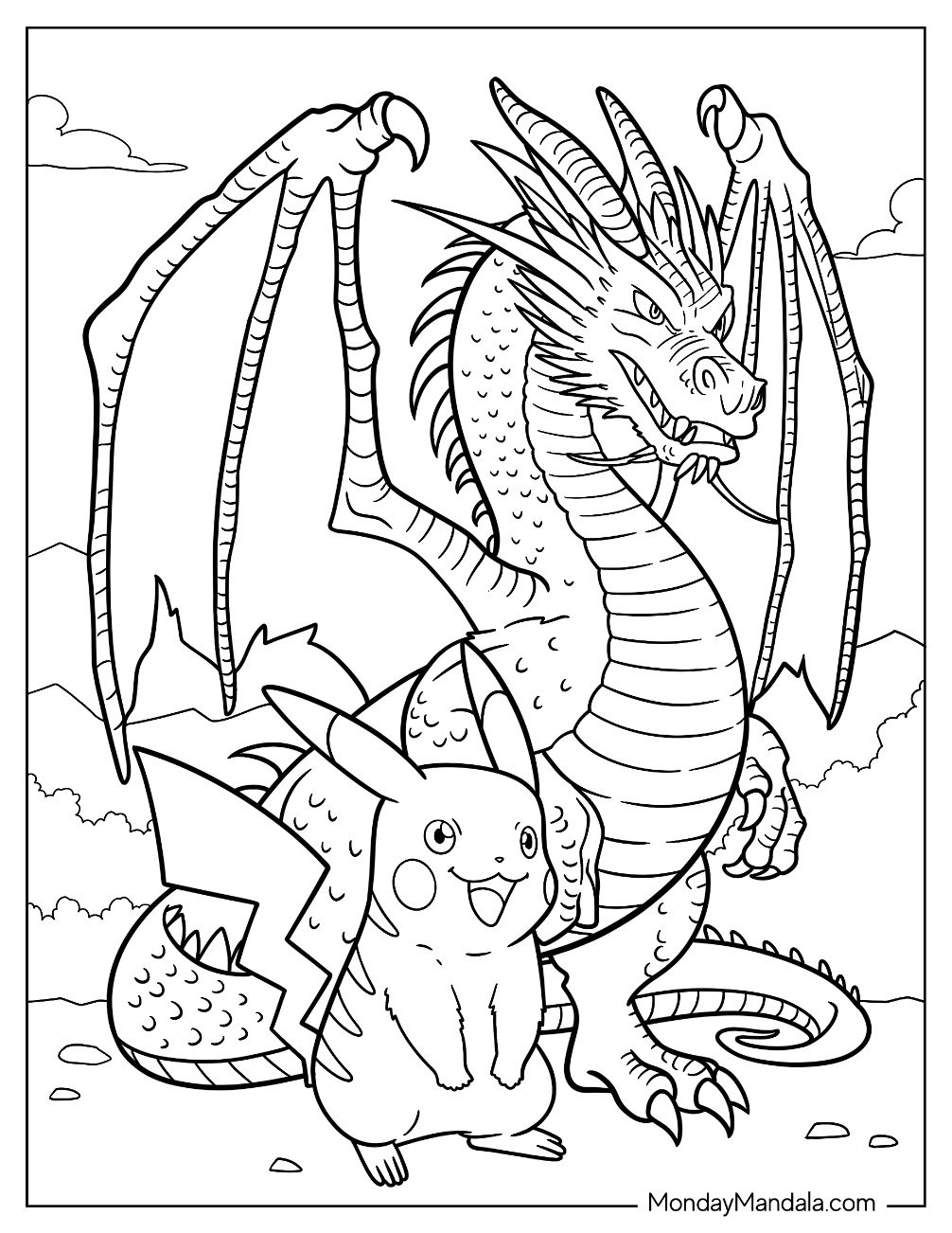 printable dragon coloring pages