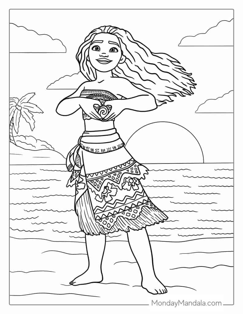 Moana Printable Coloring Pages