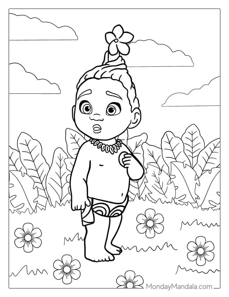 moana printable coloring pages