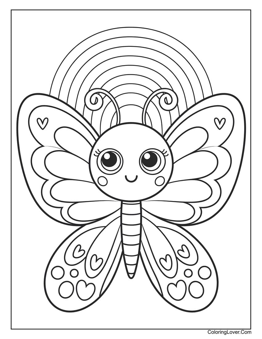 coloring printable butterfly