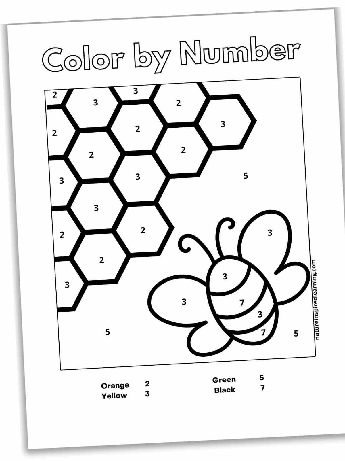 color by numbers printable