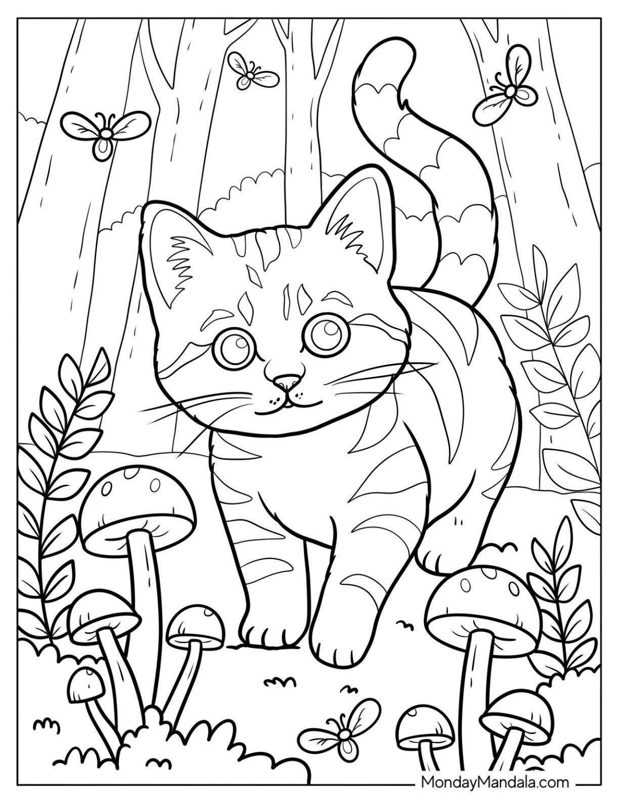 printable cat coloring pages