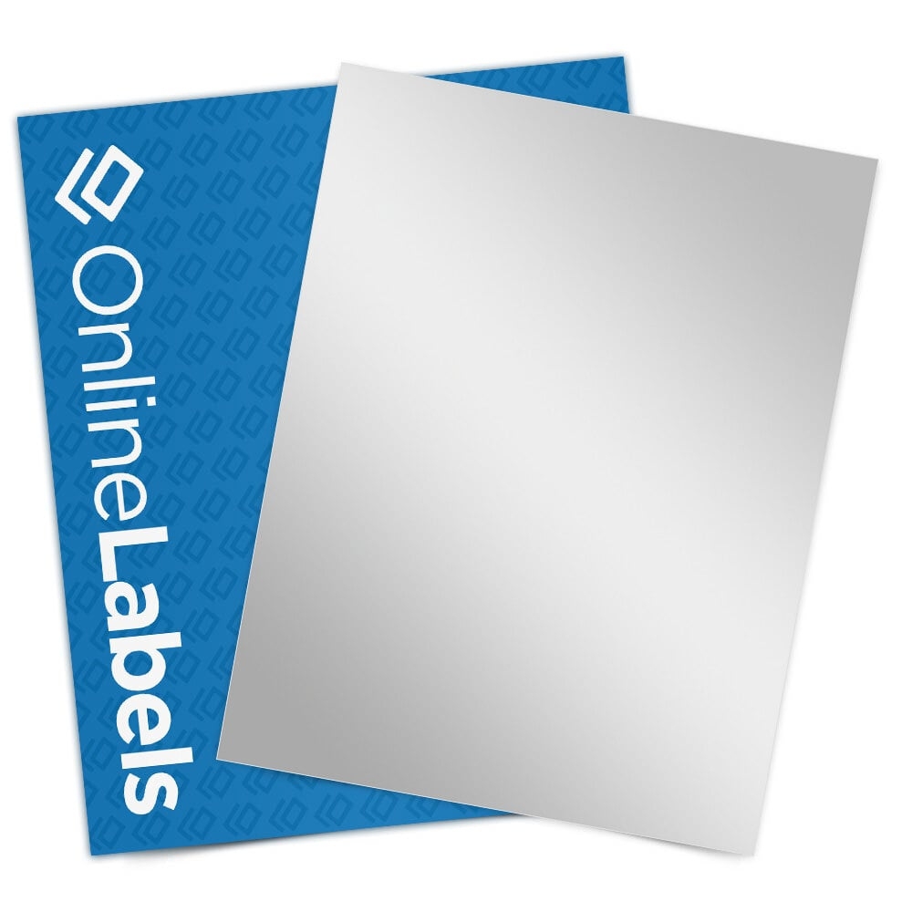 8 5 X 11 Sticker Paper Silver Foil Inkjet OL177SI