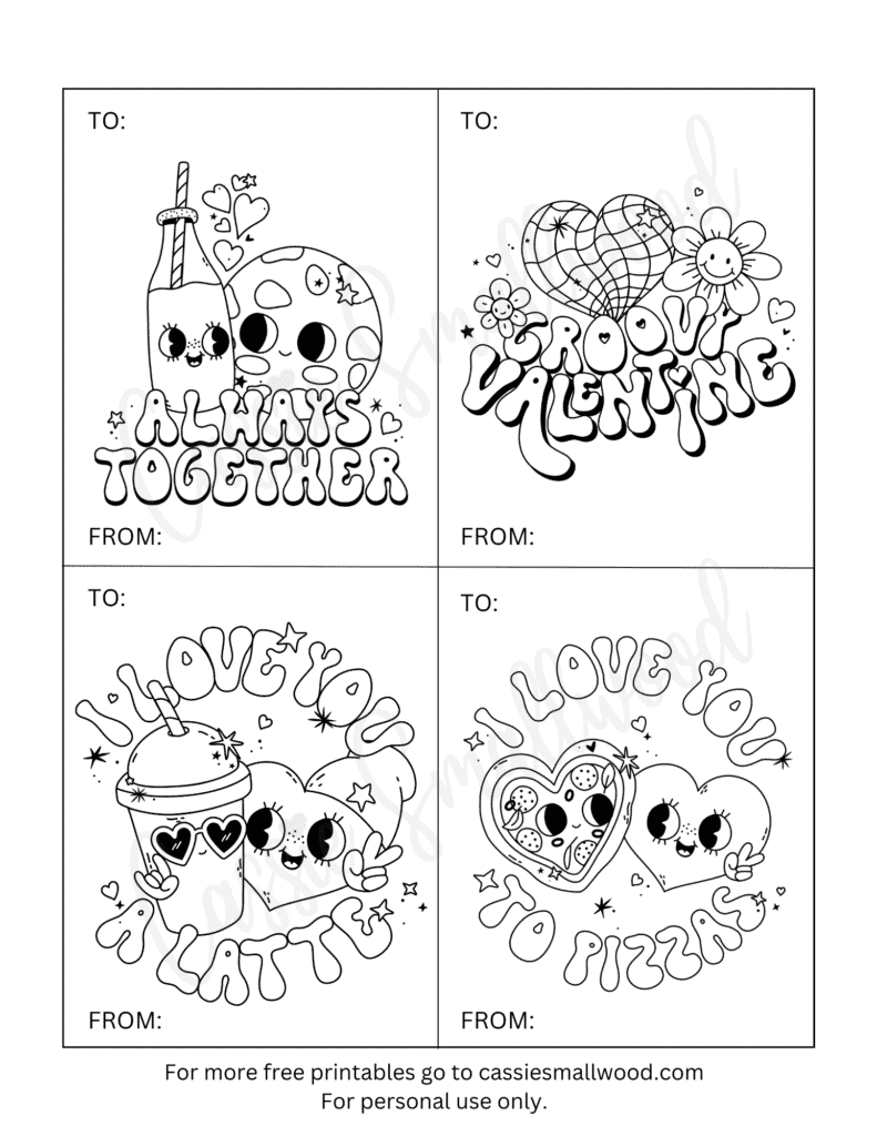 printable coloring valentine