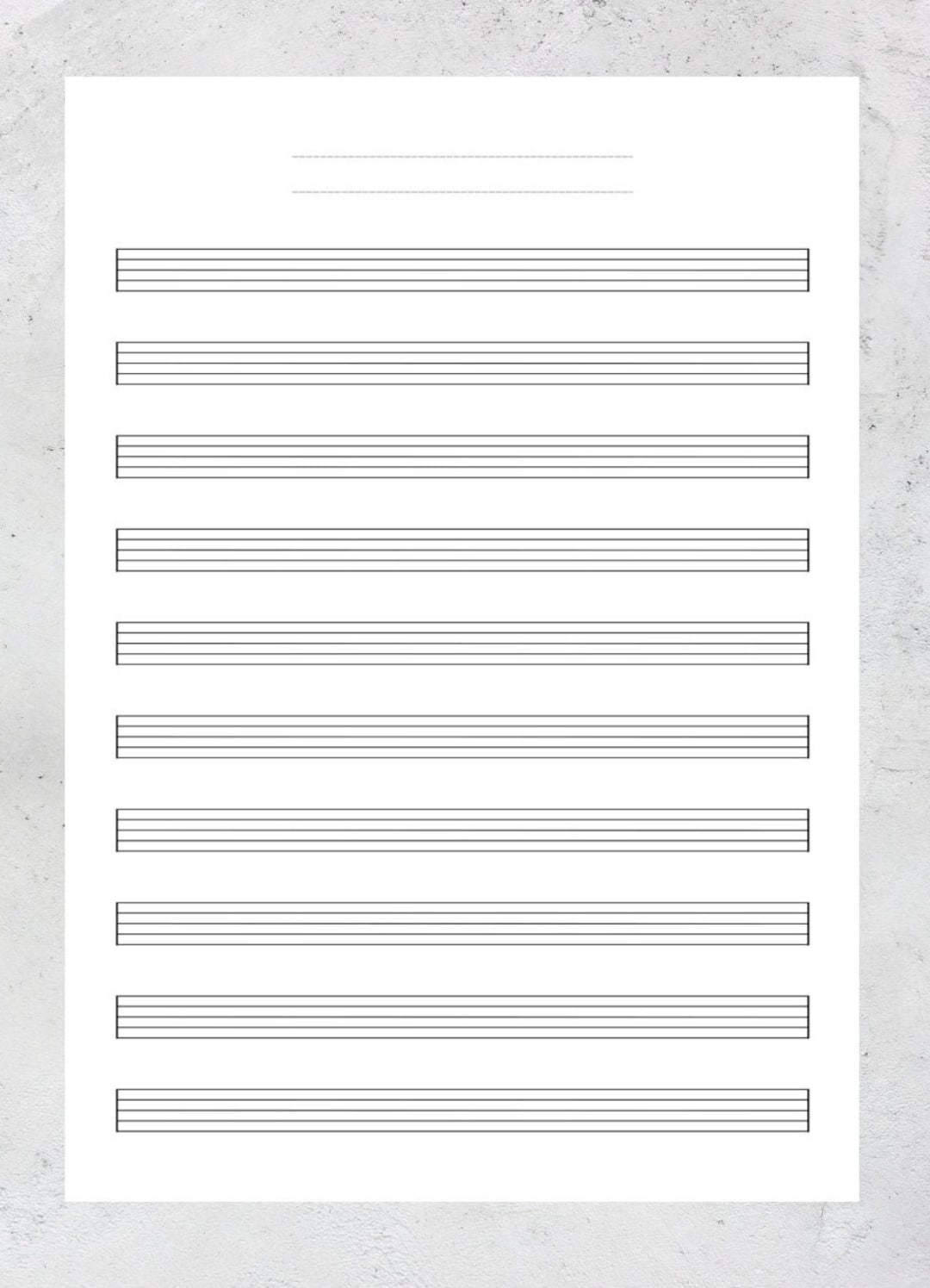 Staff Paper Printable