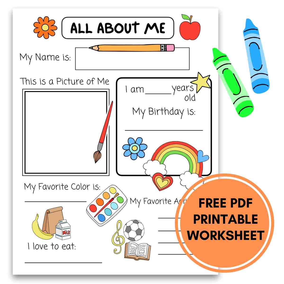 all about me printable