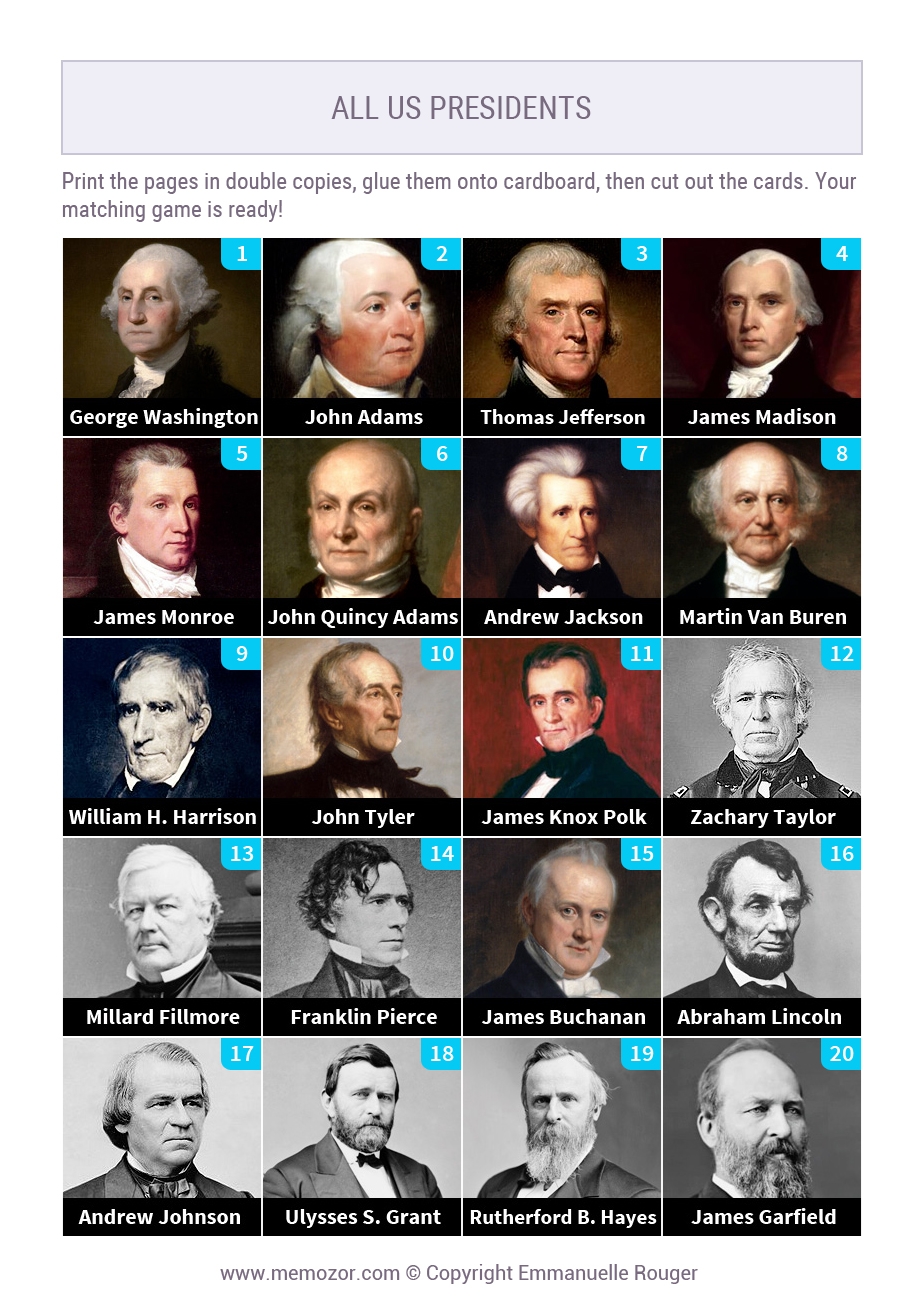 All US Presidents In Order Pictures And Names Memozor