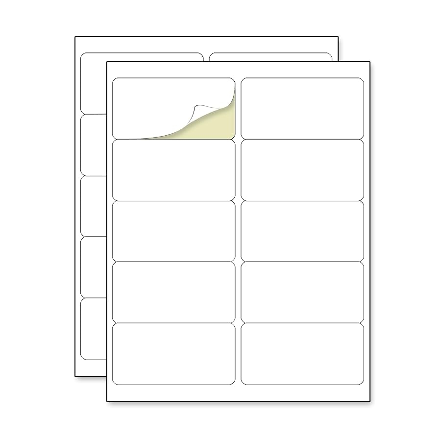 Amazon 40 Sheets 2 X 4 Printable Labels Stickers Mailing Address Labels For Laser Inkjet Printers Office Products