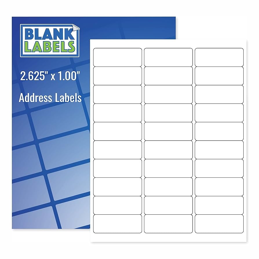 Amazon Blank Labels Address Labels Permanent White Matte Label Inkjet And Laser Printer Guaranteed Easy To Peel Made In USA 2 625 X 1 3 000 Labels 100 Sheets Office Products