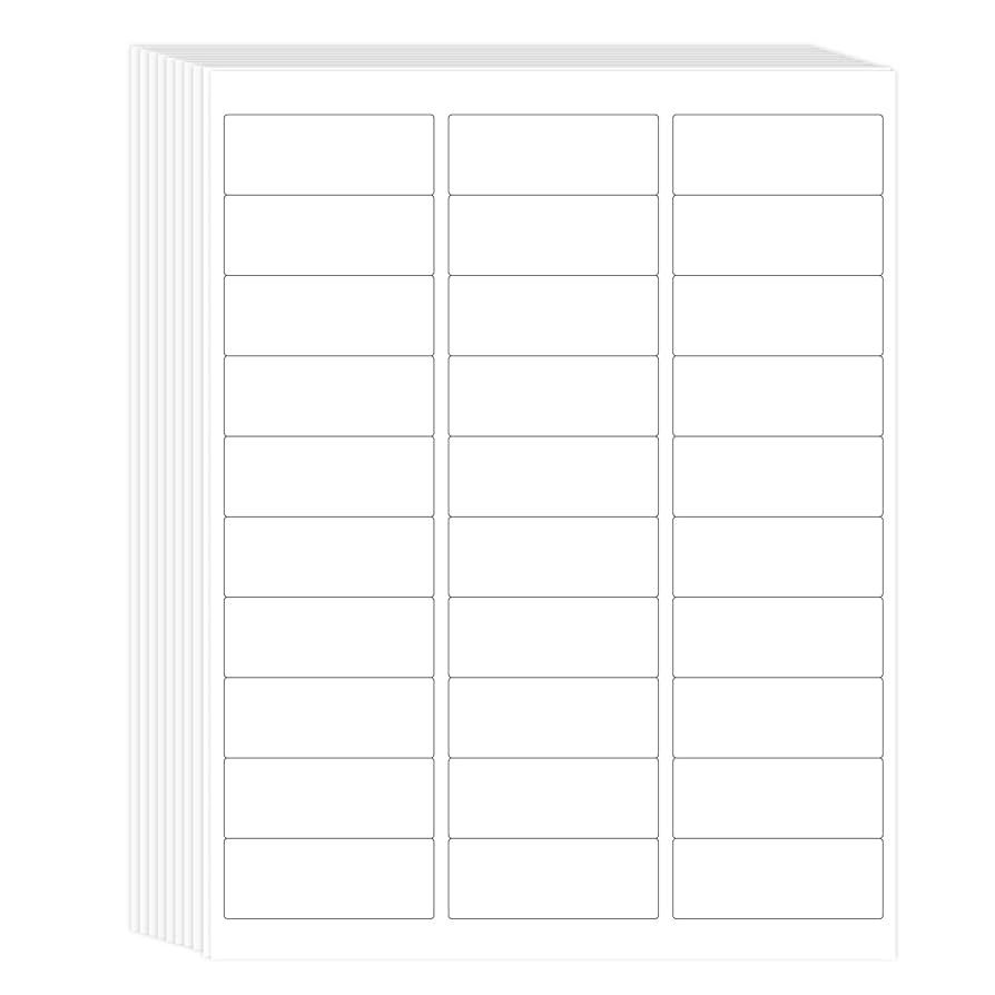 Amazon L LIKED Printable Address Labels 1 X 2 5 8 900 Labels 30 Per Sheet Label Stickers For Envelopes 30 Sheets Office Products