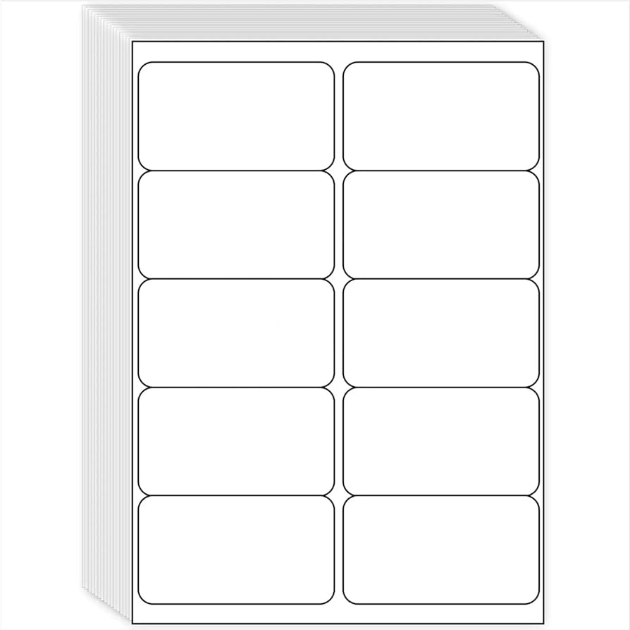 Amazon MPRT 2 X 4 Shipping Address Labels 5000 Label Stickers Paper For Laser Inkjet Printer 10 Per Page Printable Mailing Labels Matte 500 Sheets Office Products