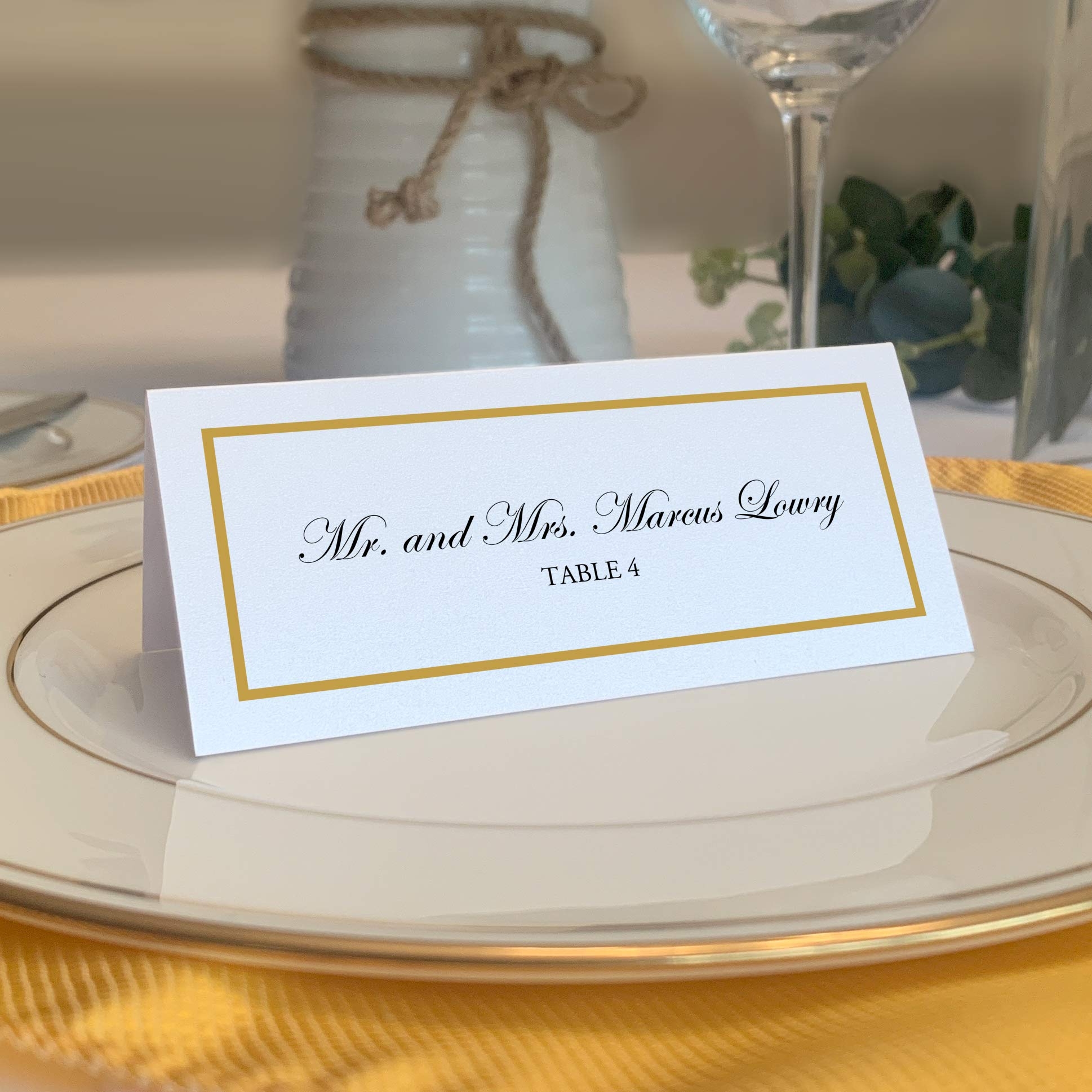 Amazon Single Line Border Printable Place Cards Gold Choose Color Set Of 60 10 Sheets Laser Inkjet Printers Wedding Party Dinner And Special Events Made In The USA Home Kitchen