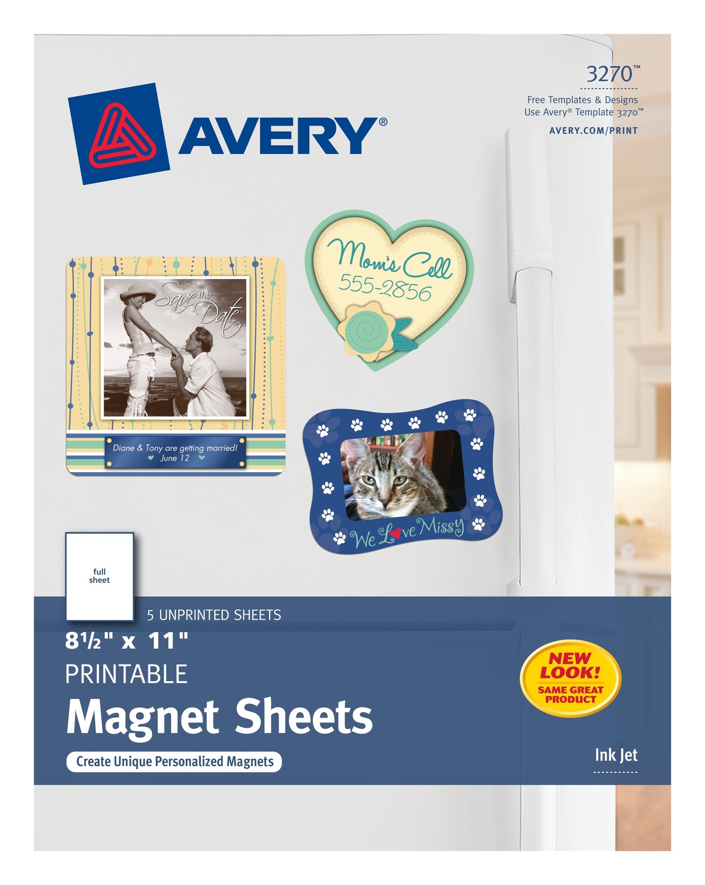 Avery Printable Magnetic Sheets 8 5 X 11 Inches Inkjet Printers 5 Sheets 3270 Michaels