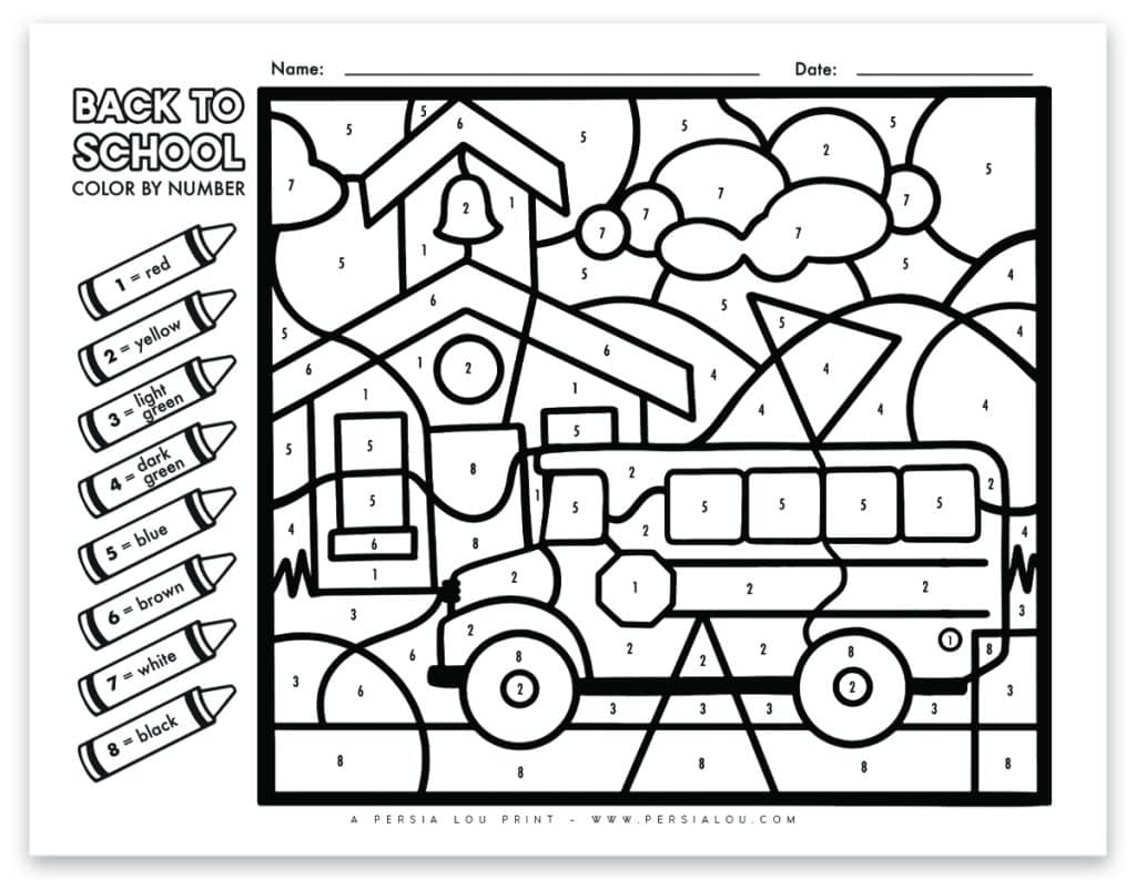 color by number printables