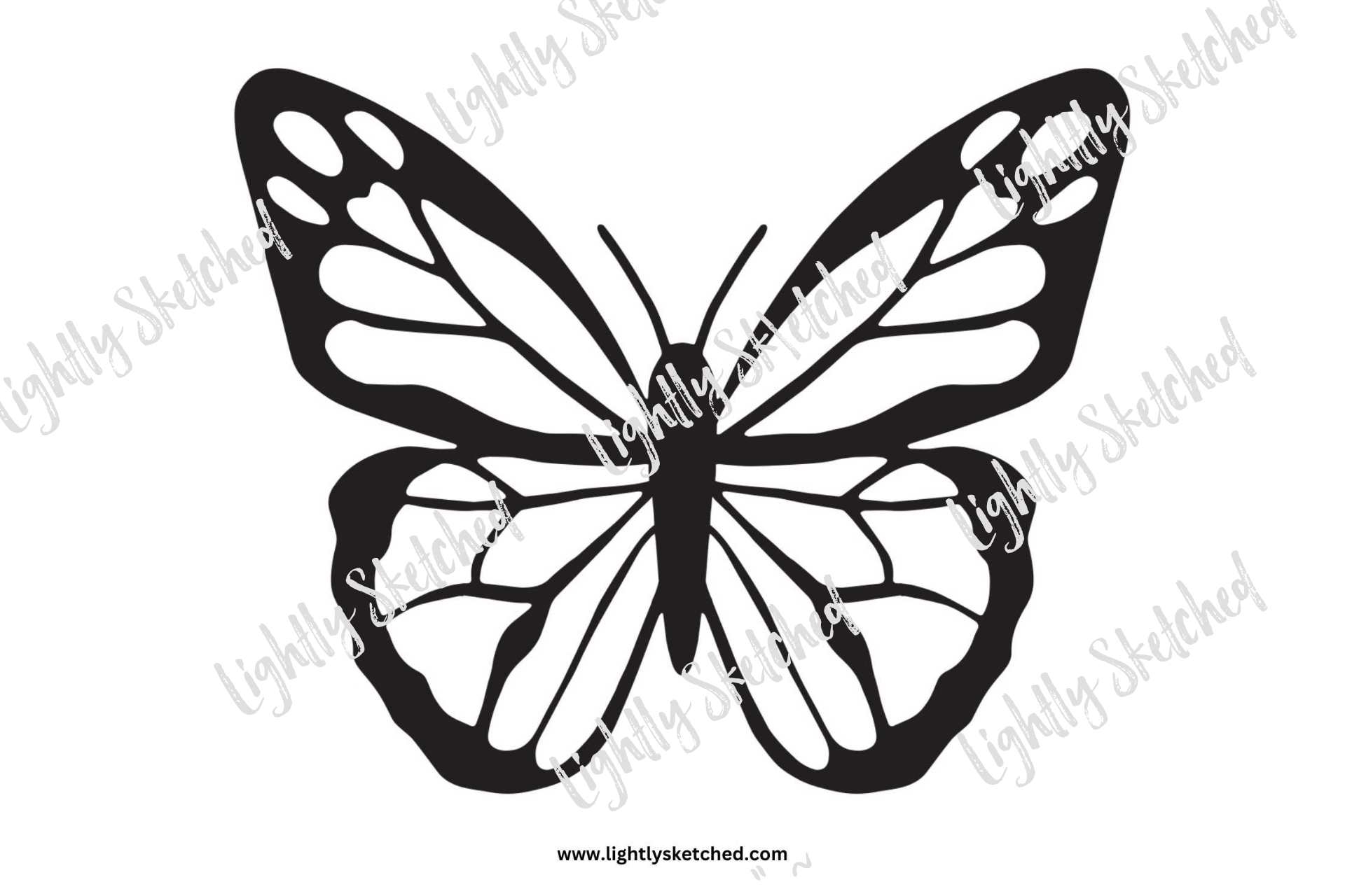 butterfly stencil printable