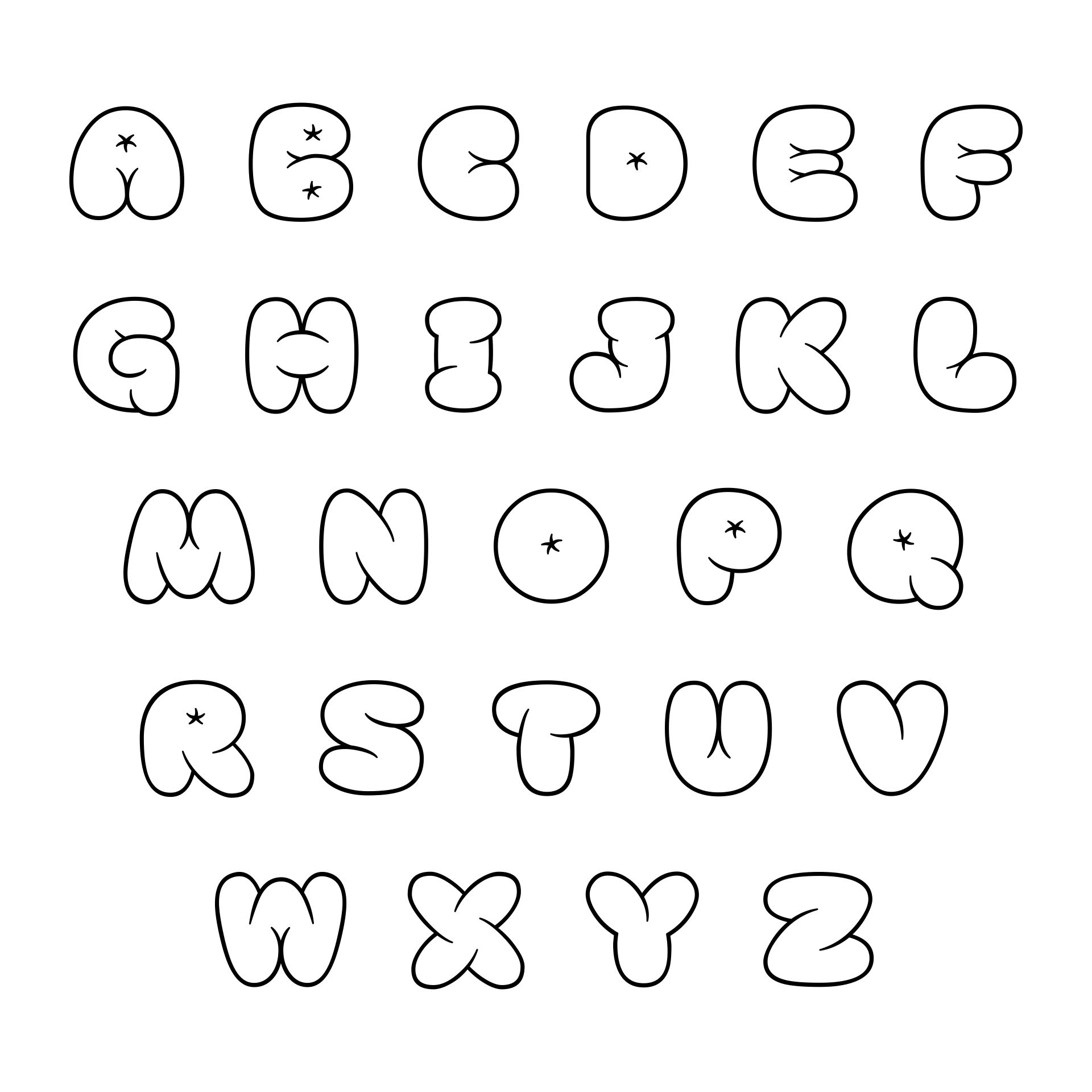 bubble letters printable
