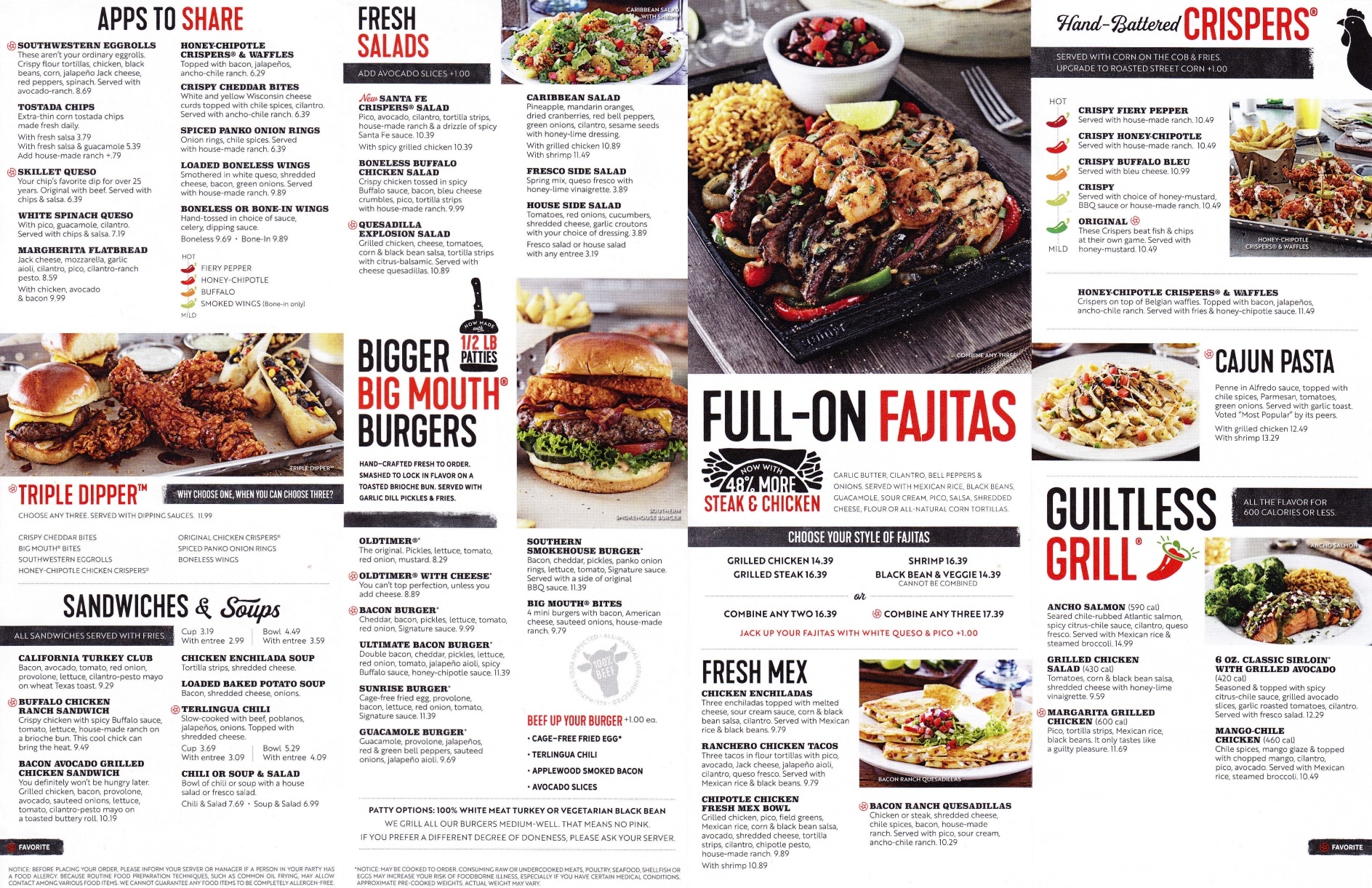 Printable Chili’s Menu With Prices