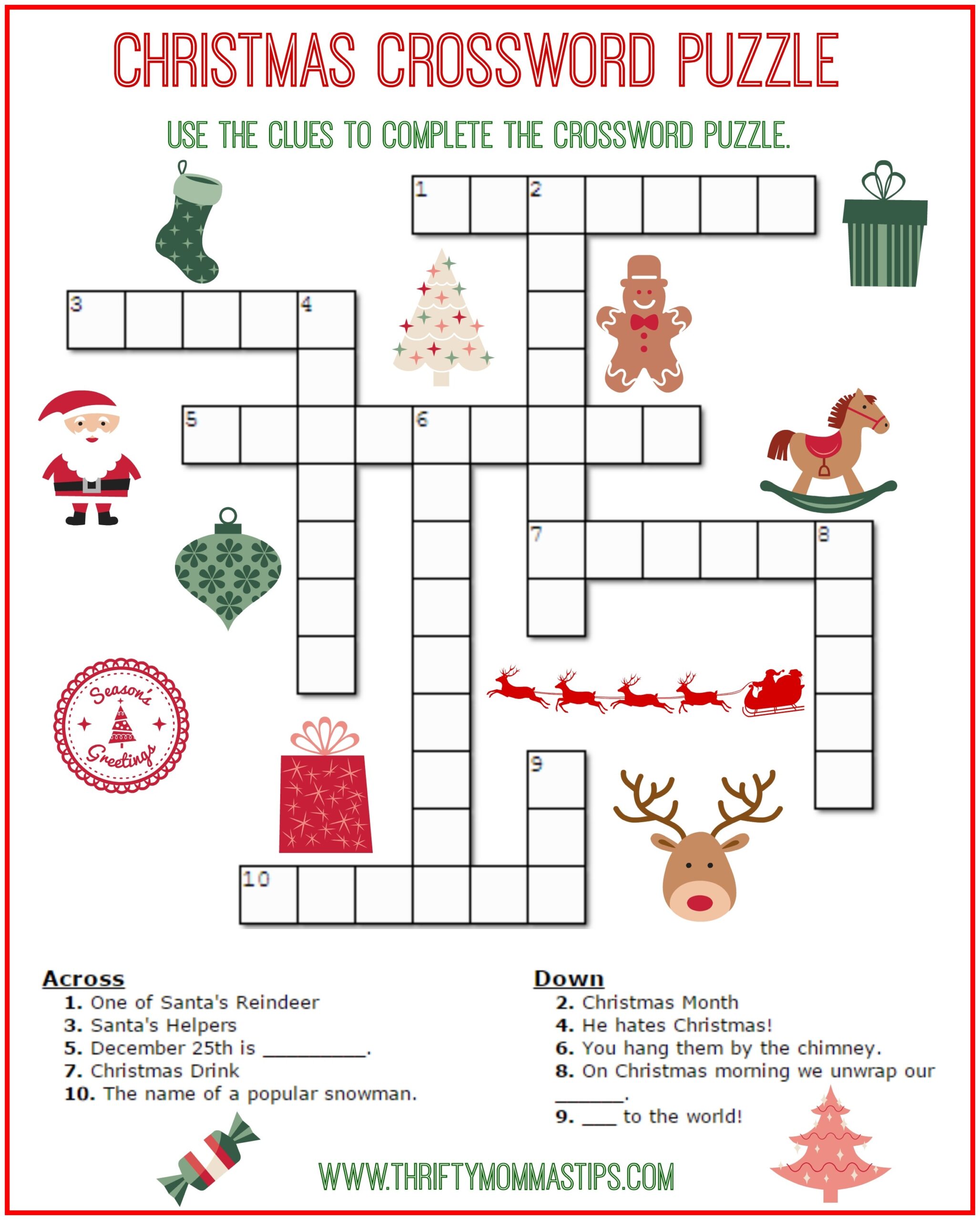 free crosswords printable