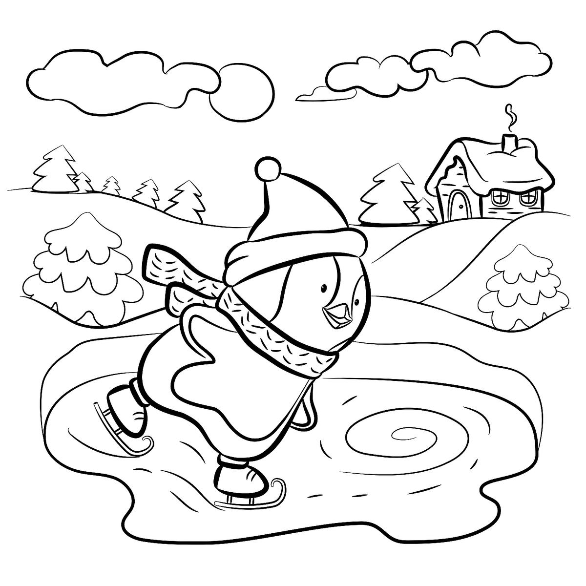 winter coloring pages printable