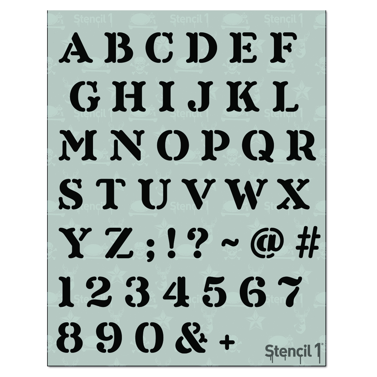 Crafty Small Font Letter Stencil 1 Inch Stencil 1