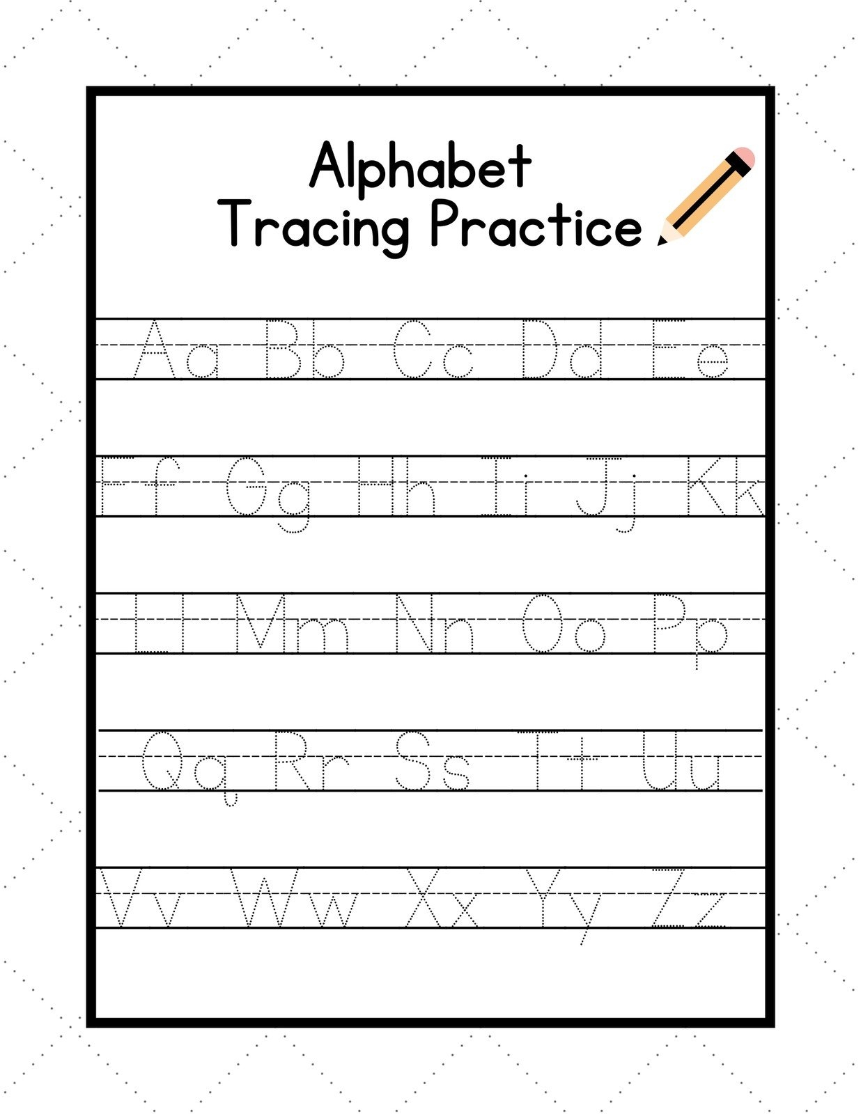 alphabet tracing printables