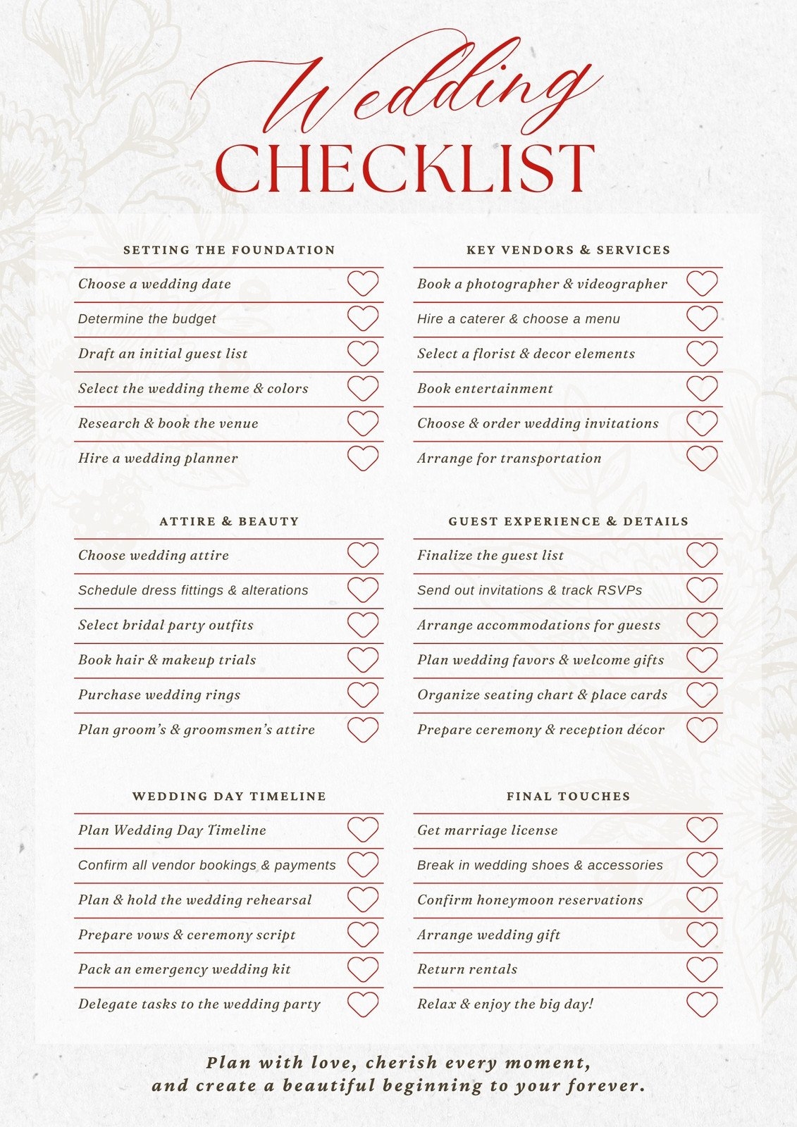 Customize 229 Wedding Checklists Templates Online Canva