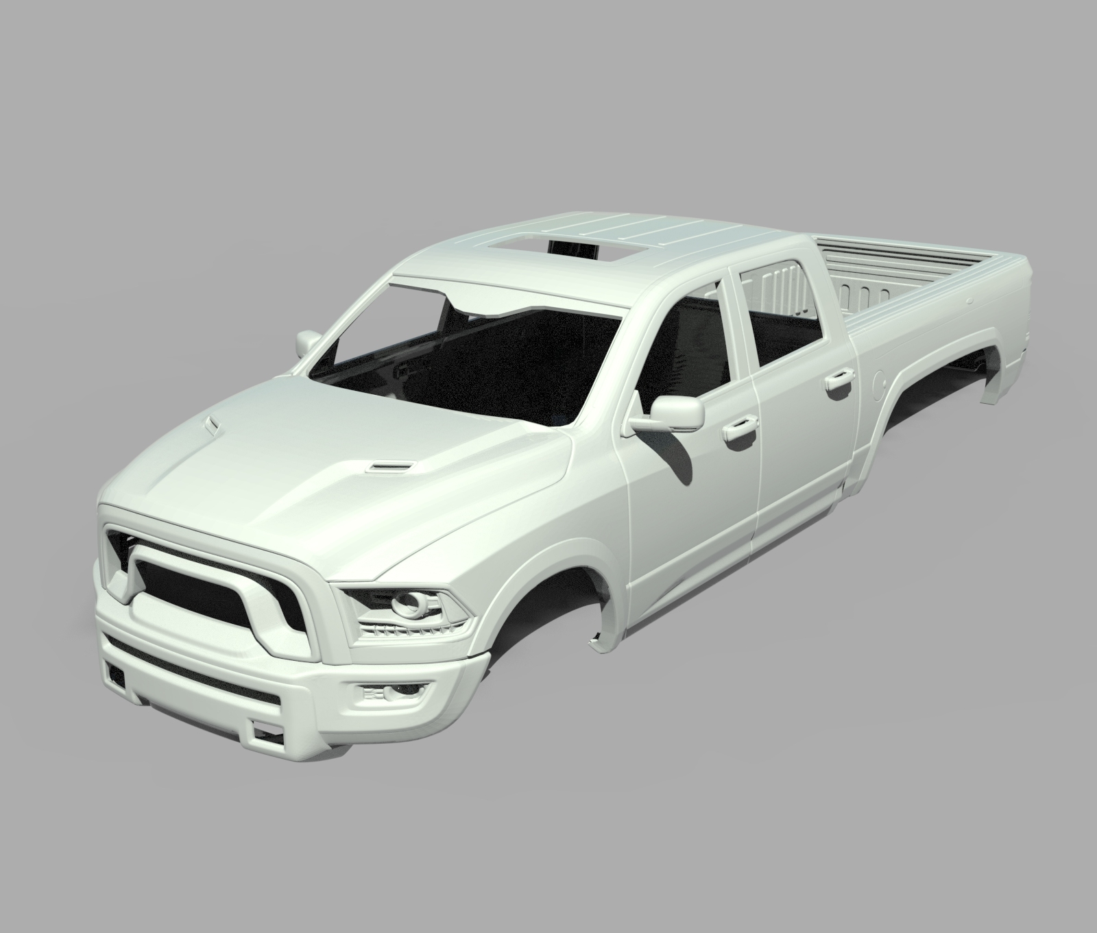  Dodge RAM 6x6 STL Files RC Scale Car Body 3D Print STL File For Cults