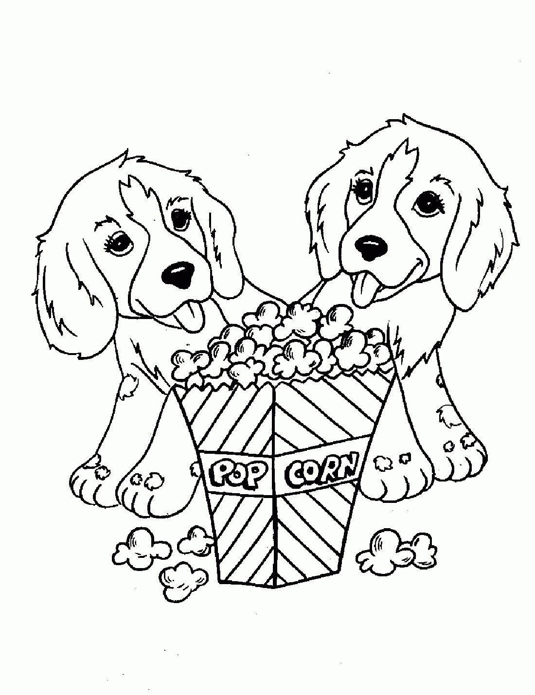 dog colouring printable