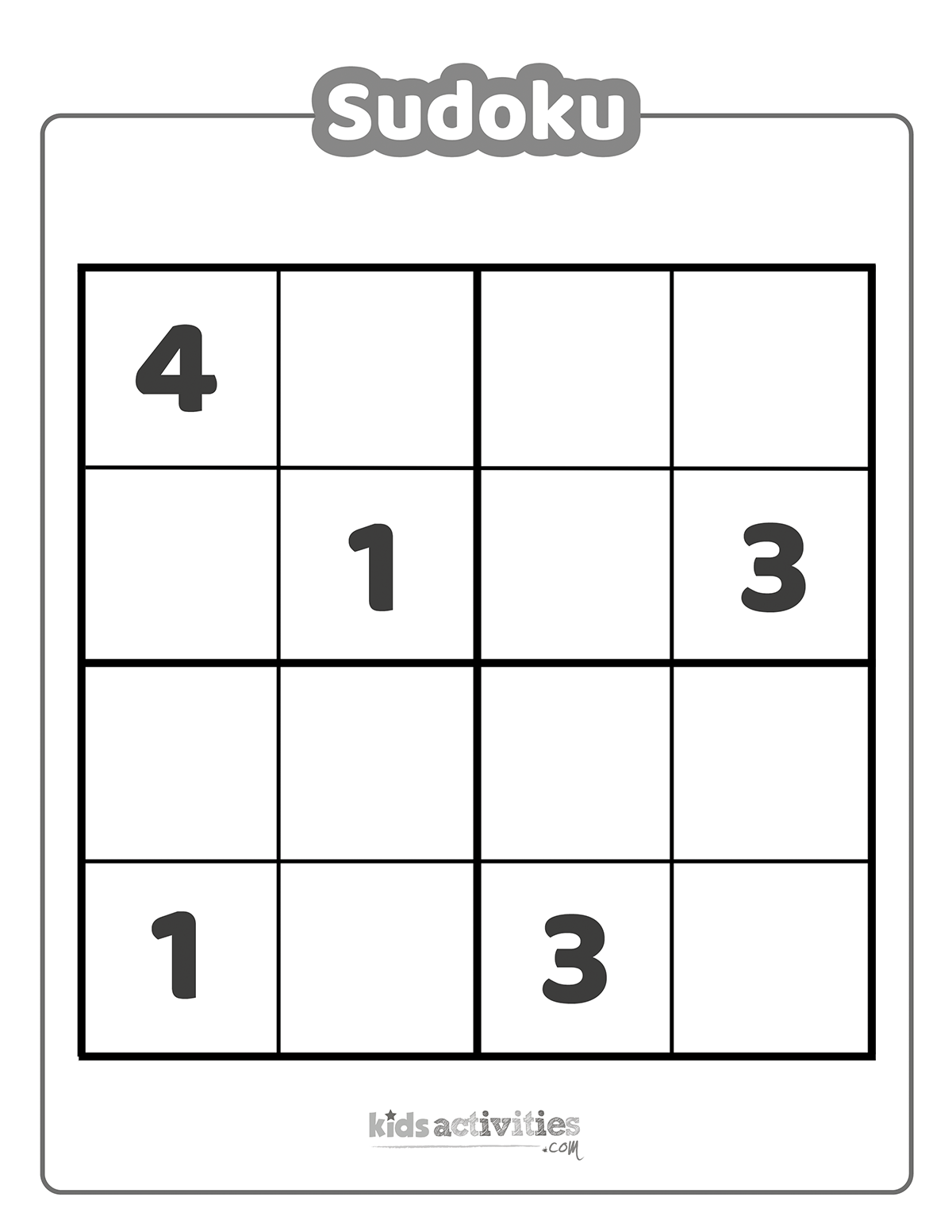 easy sudoku puzzles printable