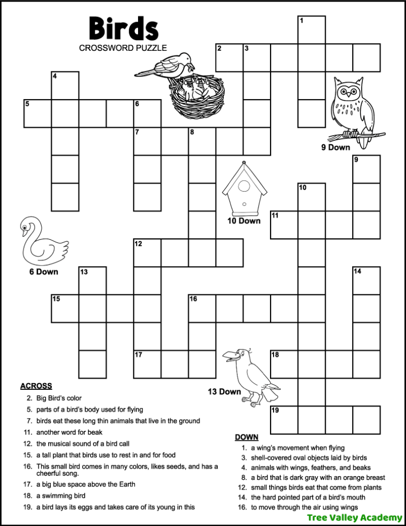 easy printable crossword puzzles