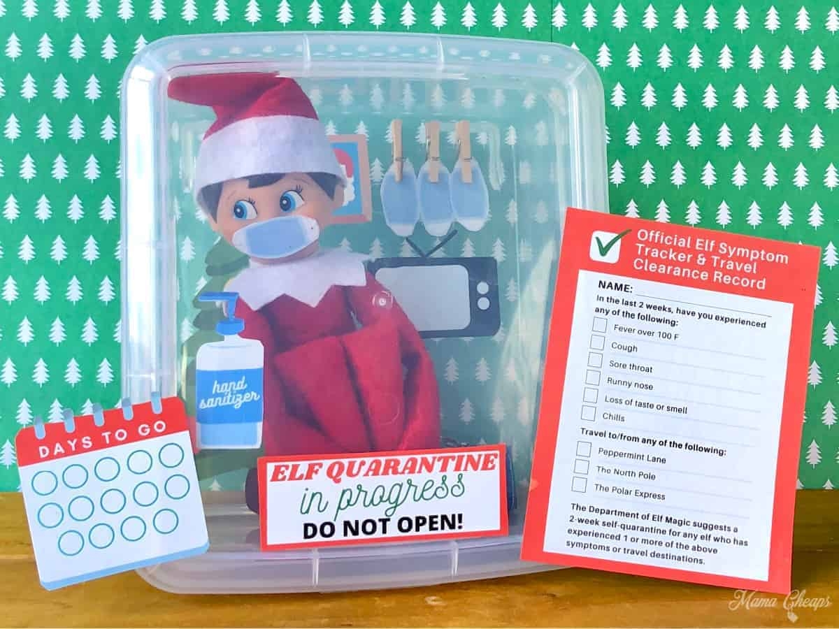 Elf On The Shelf Quarantine Printable