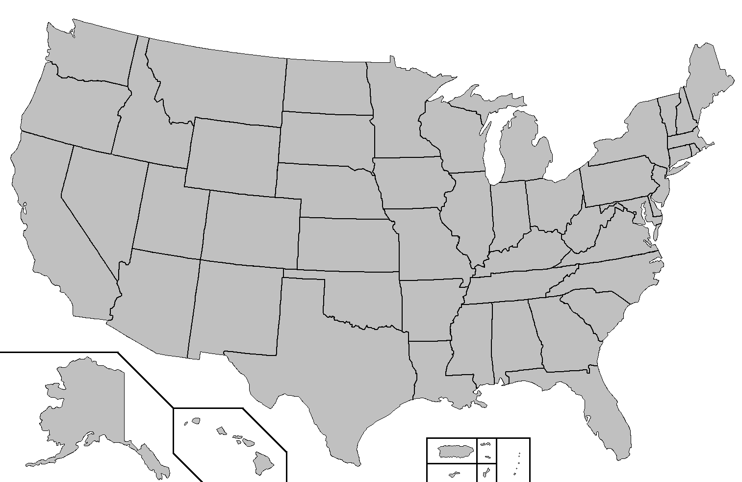 usa map blank printable