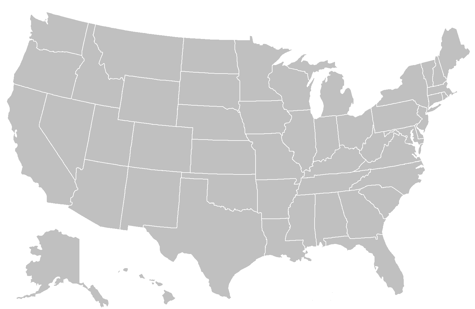 blank us state map printable