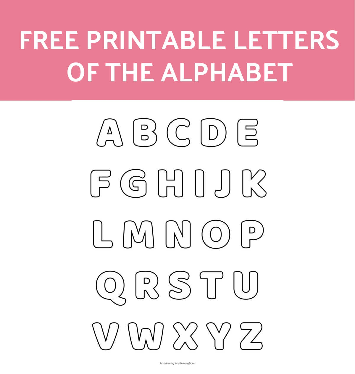 free alphabet printables