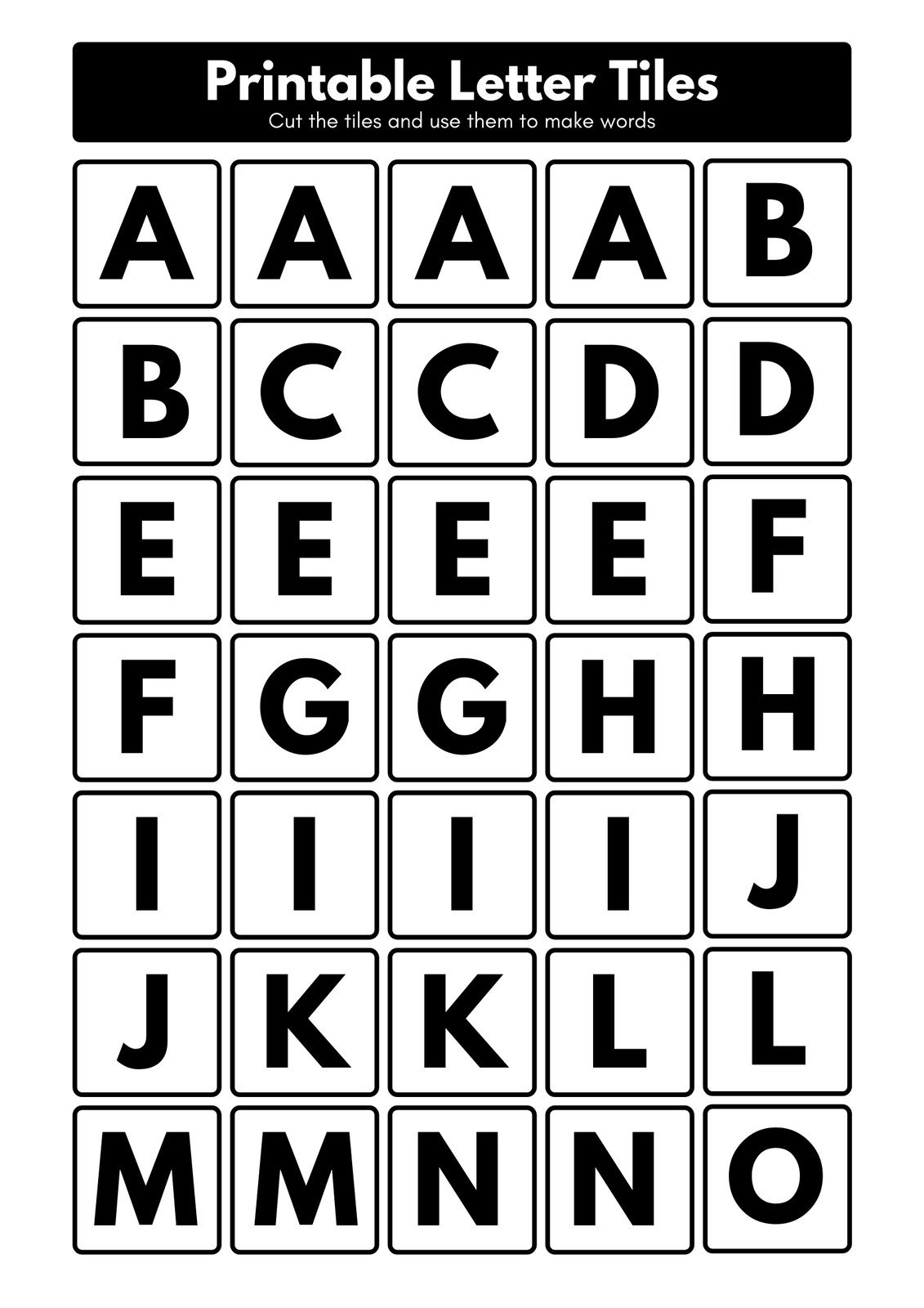 free printable letters