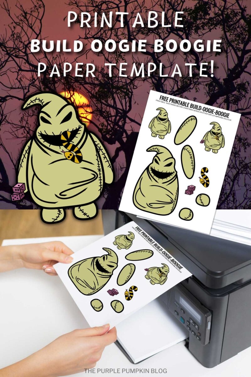 oogie boogie man and dice stencil printable