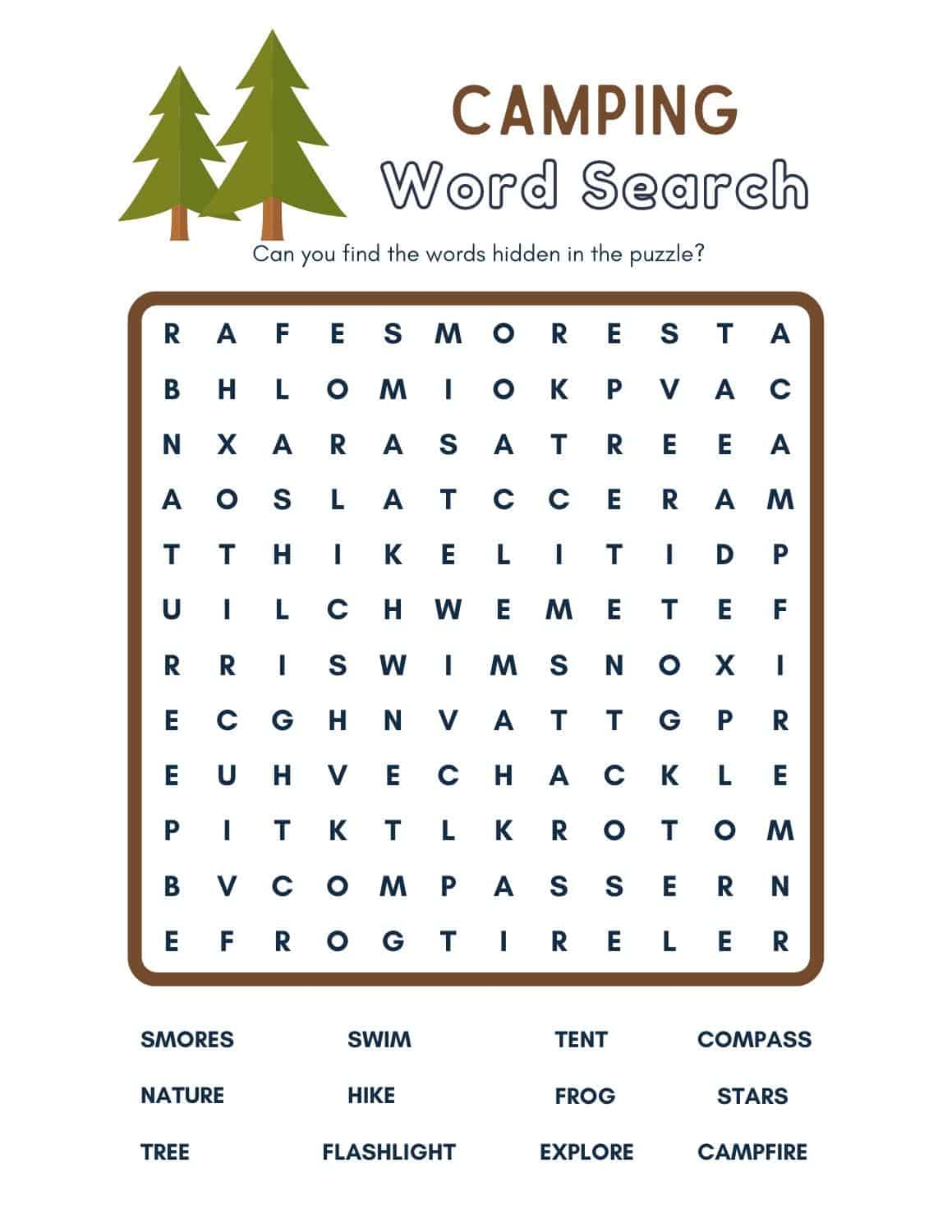 word searches free printable